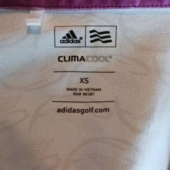 Adidas Womens XS Sleeveless Polo Shirt Pink Trim Athletic Golf Tennis Top - Picture 6 of 7